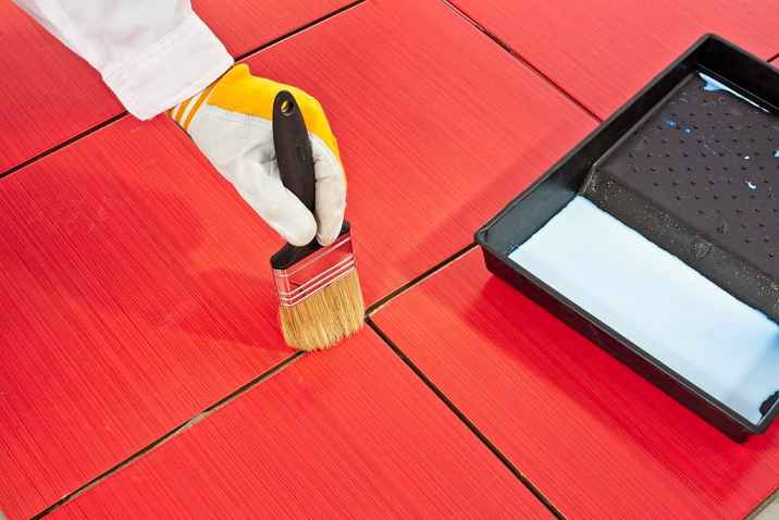 DIY Ideas for Home Improvement-Floor Tile with Paint