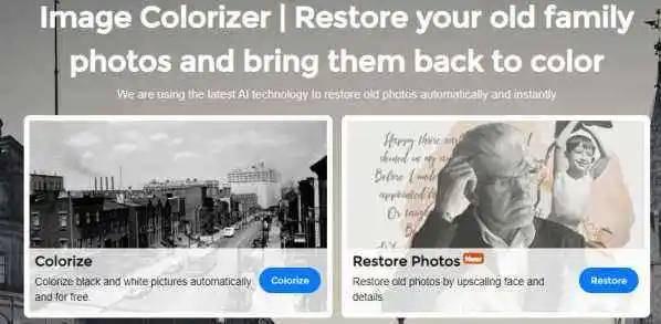 Best AI Photo Restoration Tool Online-image colorizer
